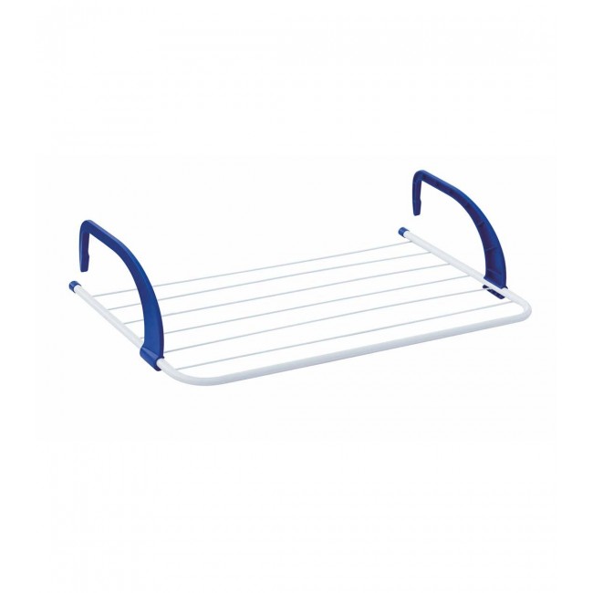 Απλώστρα από μέταλλο/πλαστικό σε χρώμα λευκό/μπλε