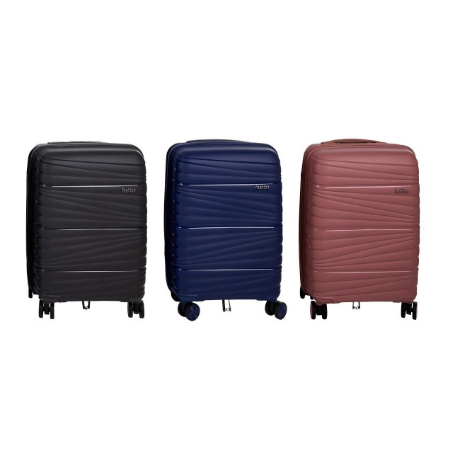 Βαλίτσα "TRAVEL" σκληρή σε χρώμα ροζ