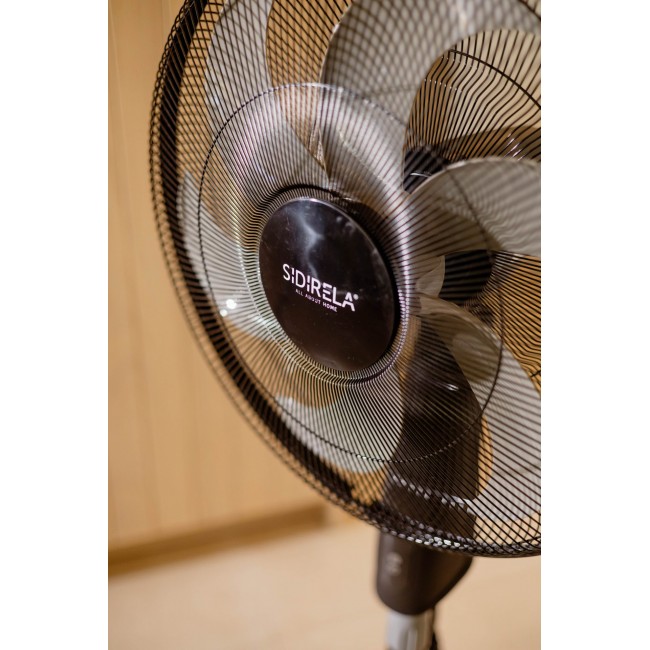 Ανεμιστήρας δαπέδου TURBO με ορθοστάτη τηλεχειριζόμενος σε μαύρο χρώμα 46” 80W