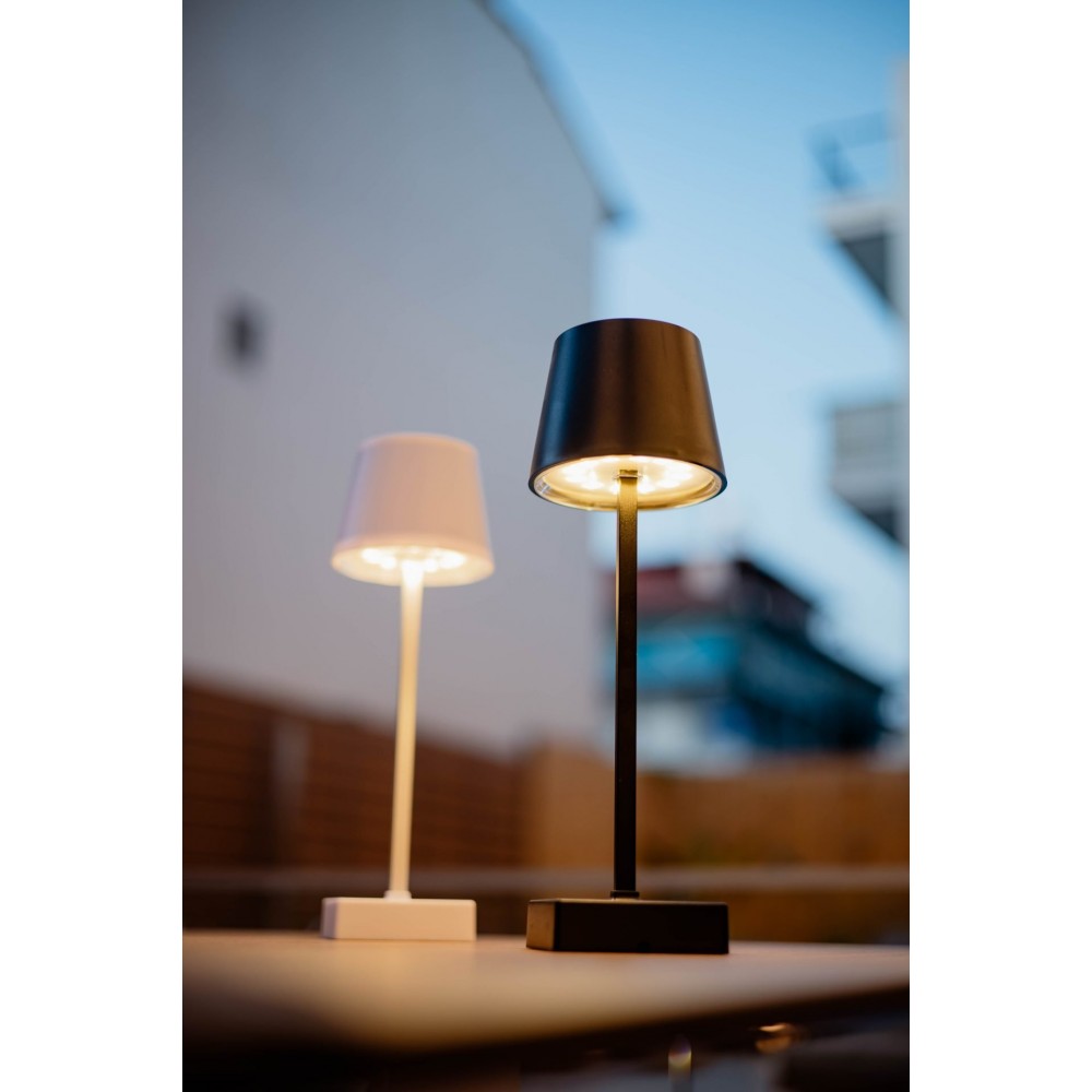 Επιτραπέζιο επαναφορτιζόμενο φωτιστικό led σε χρώμα λευκό 11x11x32