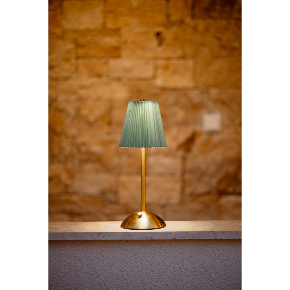 Επιτραπέζιο επαναφορτιζόμενο φωτιστικό "VERDE" σε χρώμα πράσινο/χρυσό 1800mAh