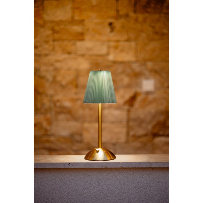 Επιτραπέζιο επαναφορτιζόμενο φωτιστικό "VERDE" σε χρώμα πράσινο/χρυσό 1800mAh