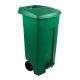 Κάδος απορριμμάτων πλαστικός με πεντάλ σε χρώμα πράσινο 120lt
