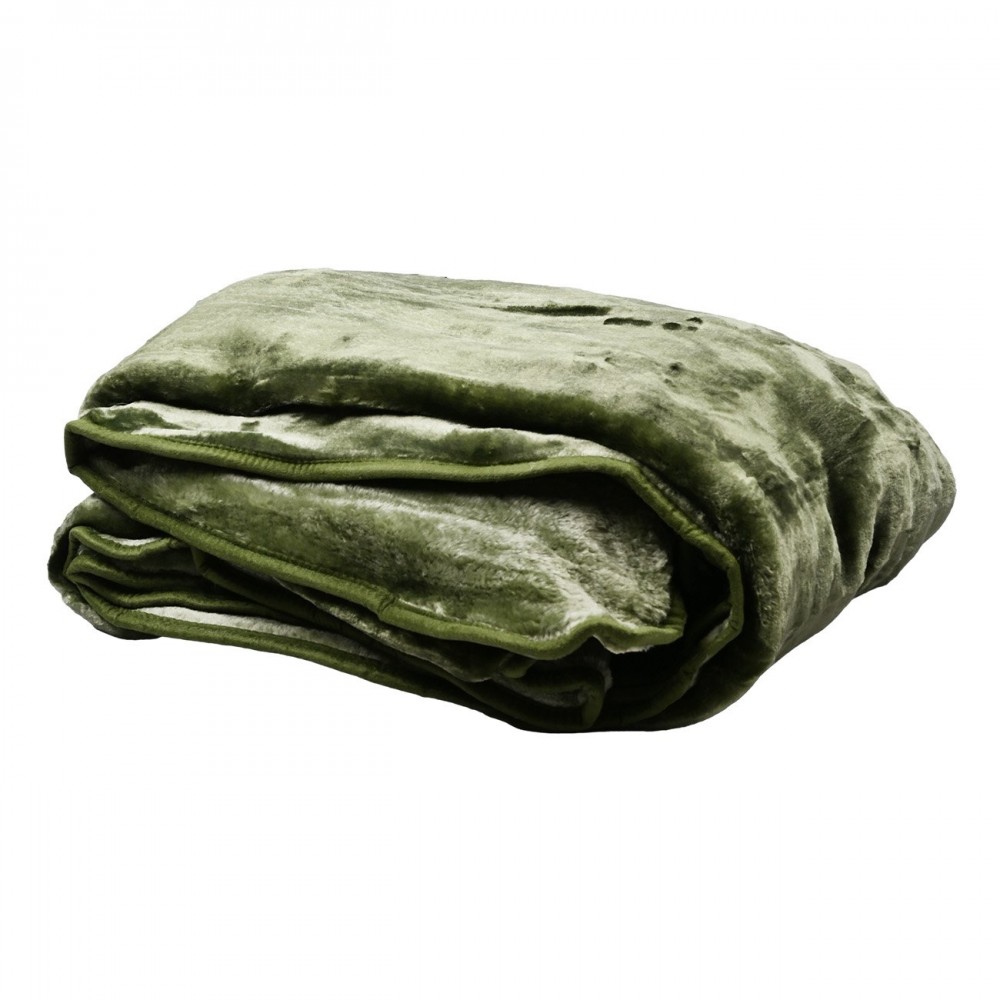 Κουβέρτα μινκ σε χρώμα πράσινο 220x230