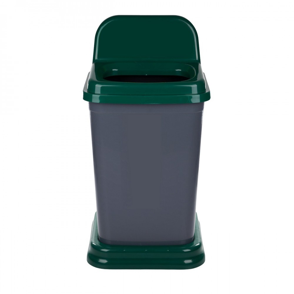 Κάδος ανακύκλωσης από πλαστικό σε πράσινο χρώμα 50L