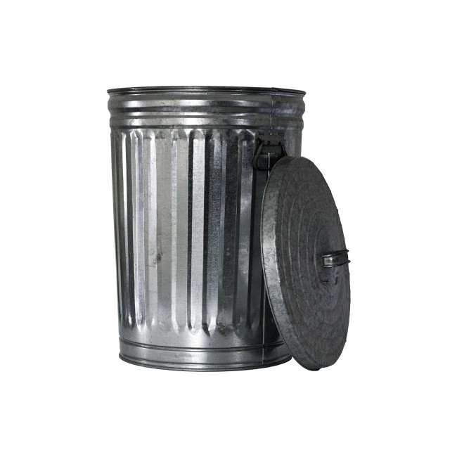 Κάδος μεταλικός με καπάκι 35 λίτρα
