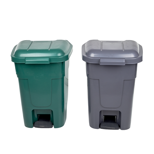 Κάδος σκουπιδιών από πλαστικό σε πράσινο χρώμα 60 λίτρα