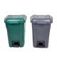 Κάδος σκουπιδιών από πλαστικό σε πράσινο χρώμα 80 λίτρα