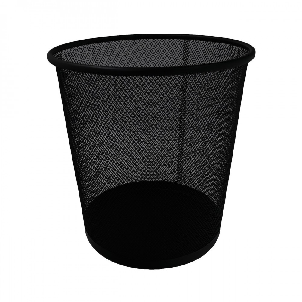 Καλάθι αχρήστων "SILVER" σε μαύρο χρώμα 26x26x28