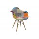 Πολυθρόνα "JULITA" με ύφασμα patchwork πολύχρωμο 59x61x82