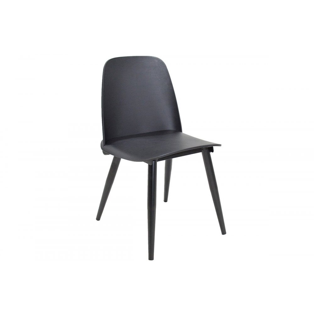 Καρέκλα "LORA" απο πολυπροπυλένιο σε χρώμα μαύρο 49x46x80
