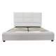 Κρεβάτι "AMAZON" διπλό από τεχνόδερμα σε χρώμα λευκό 178x216x128