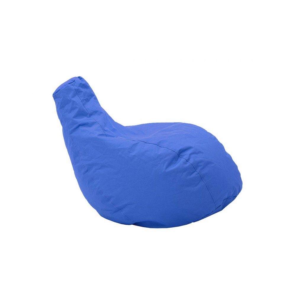 Πουφ πολυθρόνα "BASIC" υφασμάτινο σε χρώμα μπλε 70x70x90