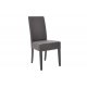 Καρέκλα "DITTA" μασίφ ξύλο από τεχνόδερμα σε χρώμα σκούρο καφέ 44x46x97