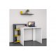 Γραφείο "SWAN" σε χρώμα λευκό με ανθρακί-κίτρινο 118x60x90,8