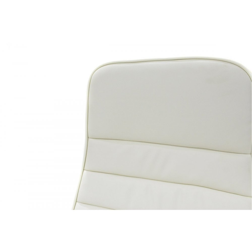 Πολυθρόνα διευθυντή "ALVARO" από τεχνόδερμα σε χρώμα λευκό 66x60x124