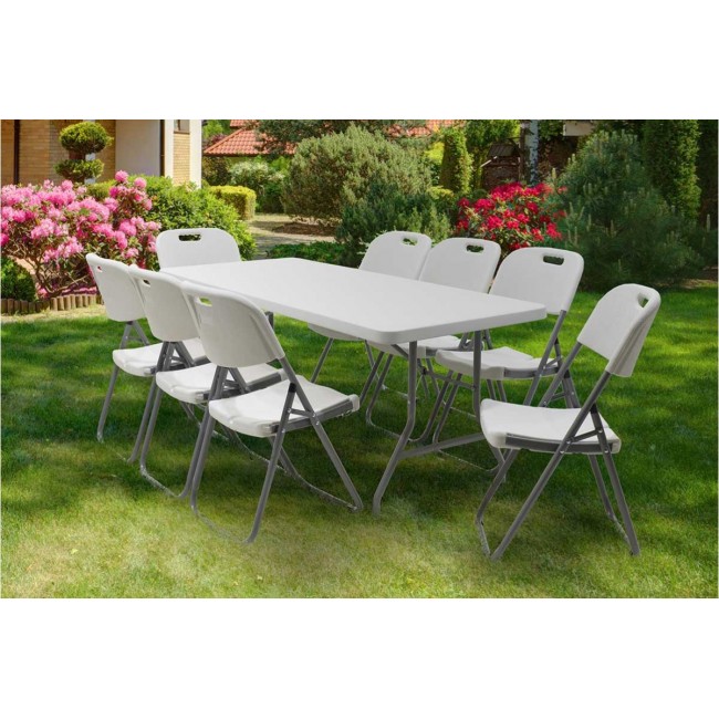 Τραπέζι catering-συνεδρίου "APRILIA" σε λευκό χρώμα 183x76x74