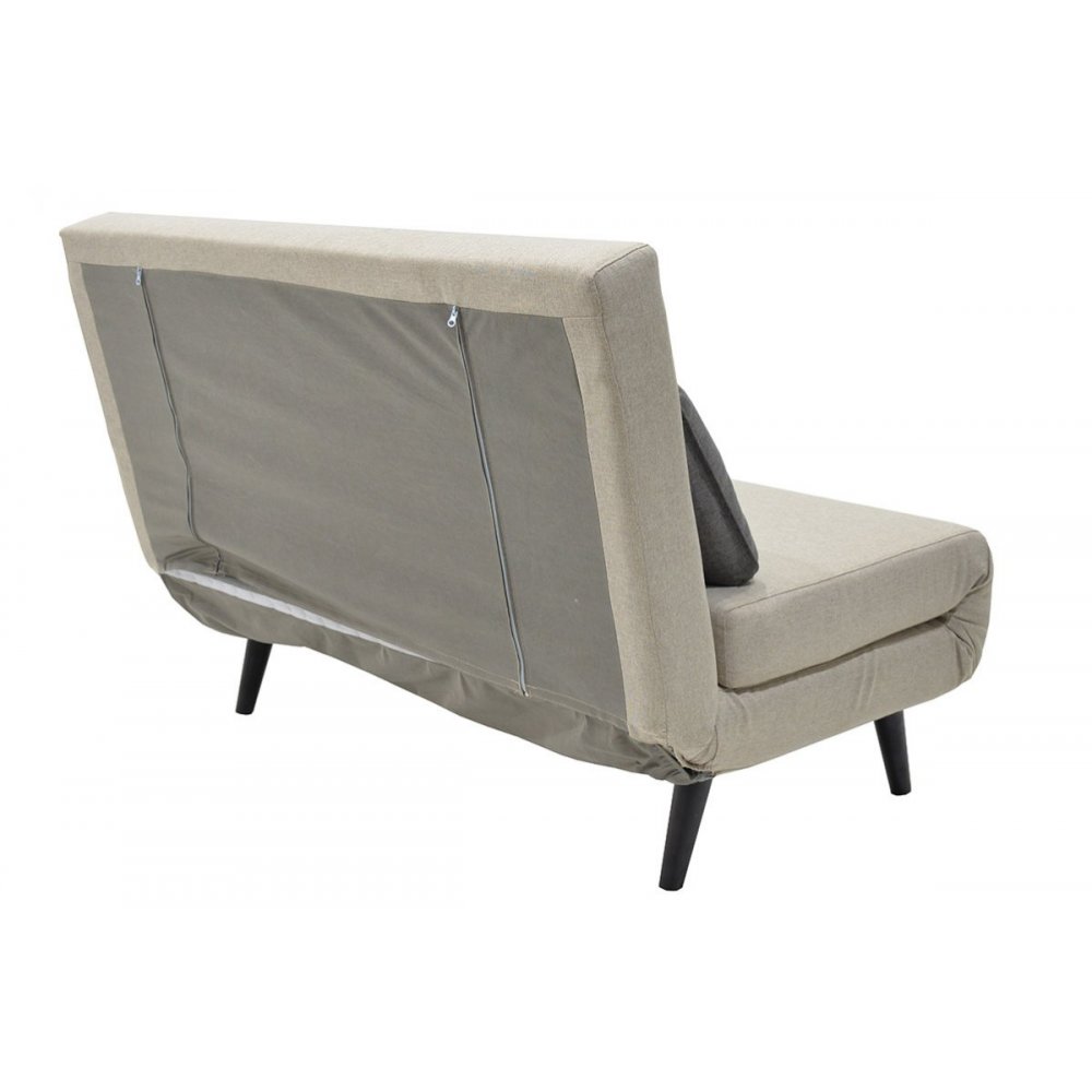 Πολυθρόνα-κρεβάτι "ALEXIS" από ύφασμα σε χρώμα μπεζ 120x89x88