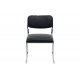 Καρέκλα επισκέπτη "CORINA" με τεχνόδερμα σε χρώμα μαύρο 52x46x76