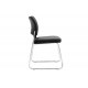 Καρέκλα επισκέπτη "EVELIA" από τεχνόδερμα σε χρώμα μαύρο 44x54x82