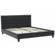 Κρεβάτι "DESI" διπλό με τεχνόδερμα σε χρώμα μαύρο ματ 170x216x96