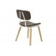 Καρέκλα "NARLA" υφασμάτινη σε χρώμα καφέ 53x53x79