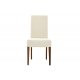Καρέκλα "DITTA" από μασίφ ξύλο από ύφασμα σε χρώμα εκρού 44x45x96