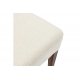 Καρέκλα "DITTA" από μασίφ ξύλο από ύφασμα σε χρώμα εκρού 44x45x96