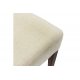 Καρέκλα "DITTA" από μασίφ ξύλο και ύφασμα σε χρώμα μπεζ 44x45x96