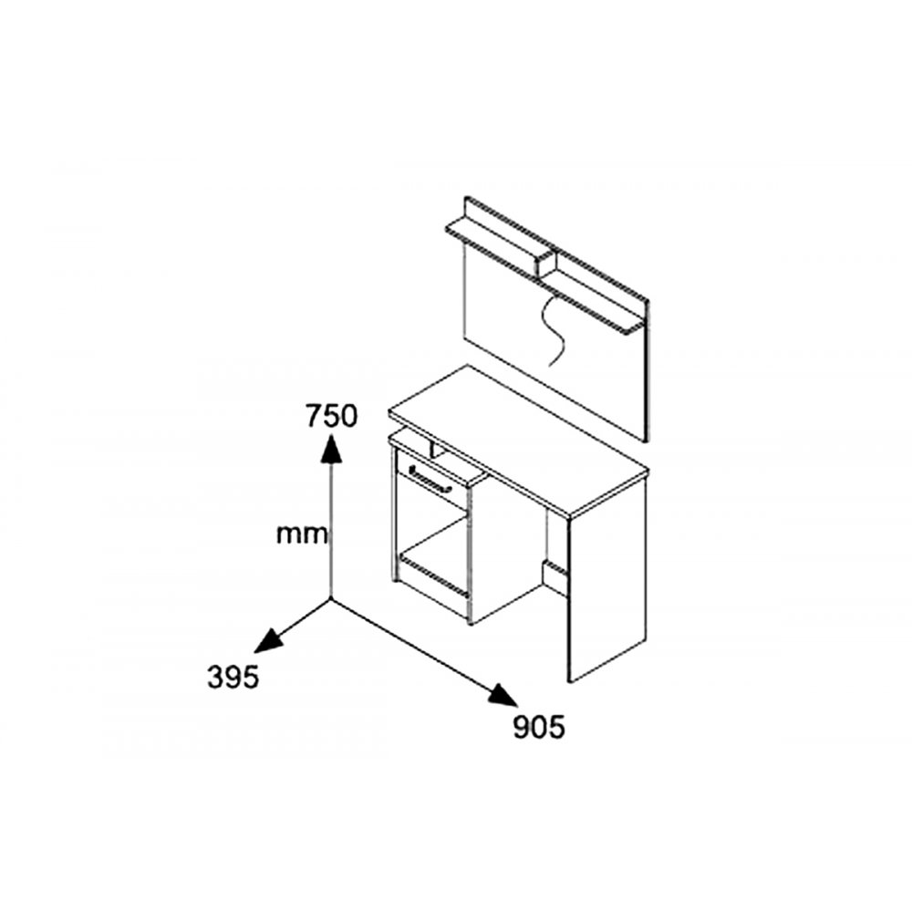 Κονσόλα "OLYMPUS" σε χρώμα castillo-toro δρυς 90,5x39,5x75