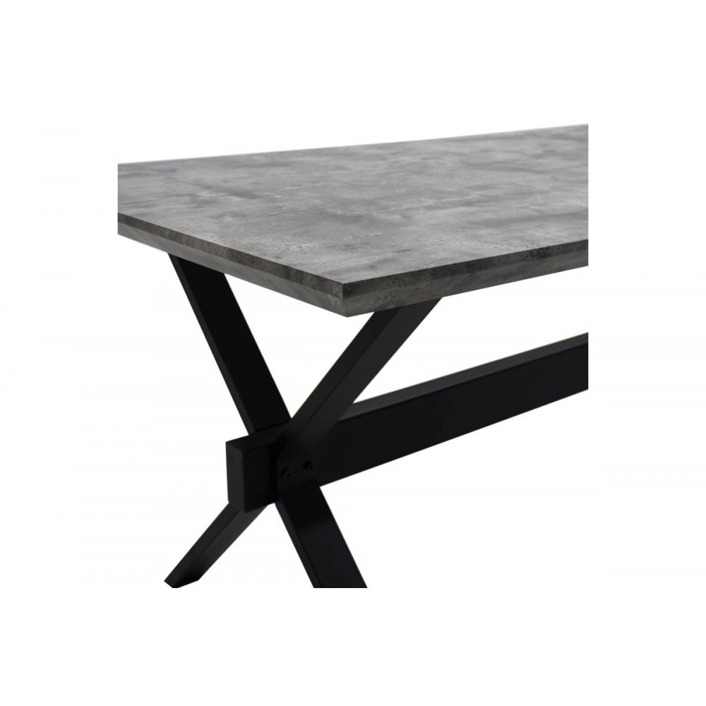 Τραπέζι "EVORA" ορθογώνιο σε χρώμα γκρι 180x90x75