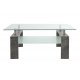 Τραπέζι σαλονιού "MAIHA" γυάλινο σε χρώμα γκρι cement 100x60x42,5
