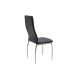 Καρέκλα "JELLA" μεταλλική χρωμίου-pu σε μαύρο χρώμα 41x46x100
