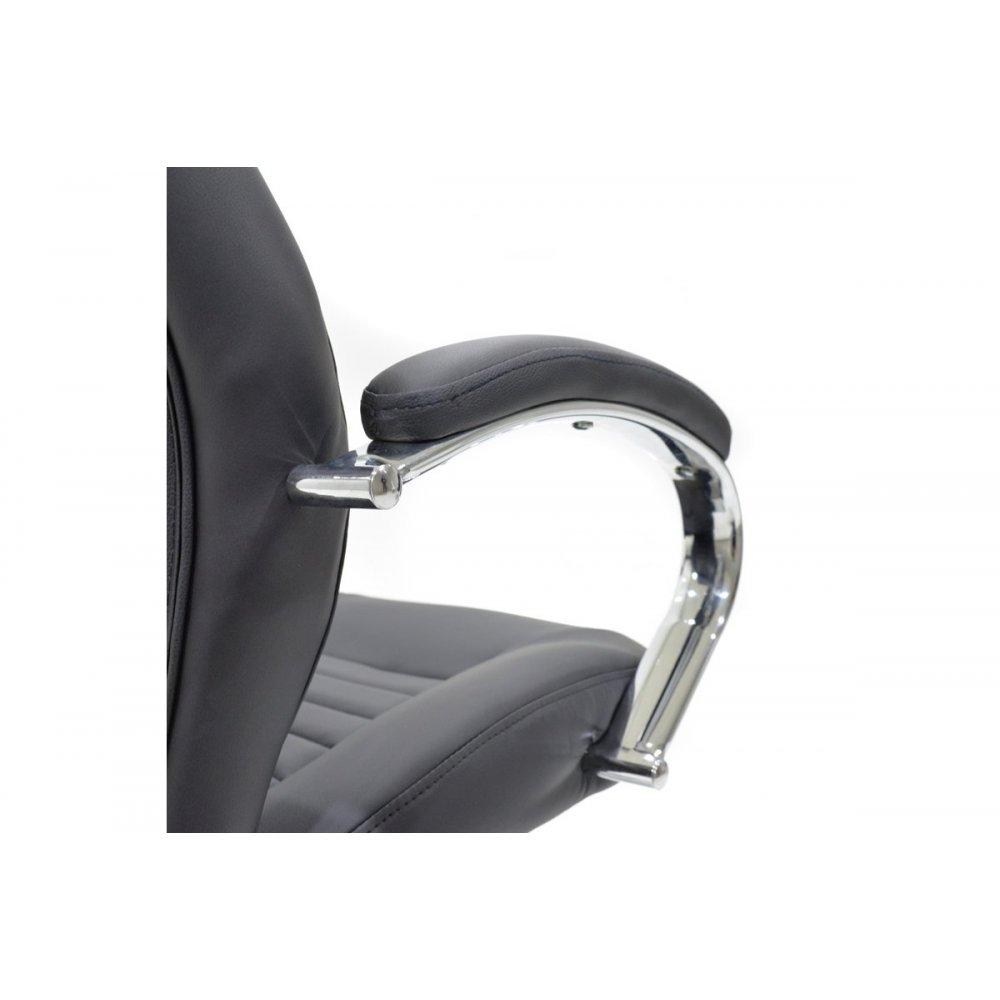 Πολυθρόνα διευθυντή "SONAR" από τεχνόδερμα σε χρώμα μαύρο 61x57x120/128