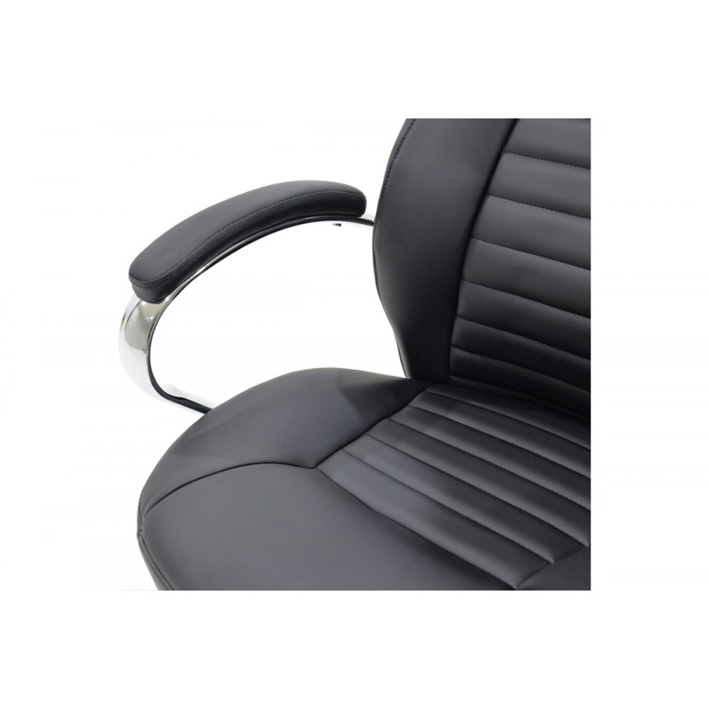 Πολυθρόνα διευθυντή "SONAR" από τεχνόδερμα σε χρώμα μαύρο 61x57x120/128