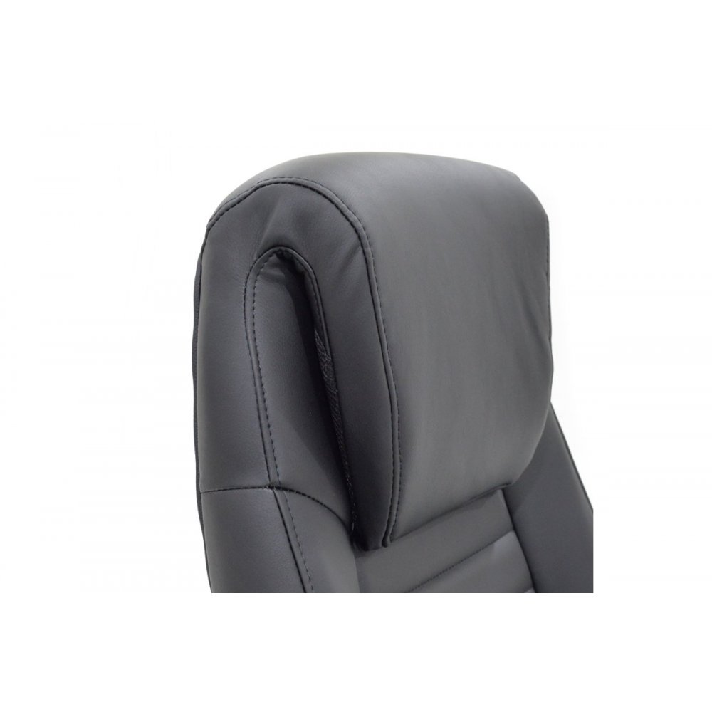 Πολυθρόνα διευθυντή "SONAR" από τεχνόδερμα σε χρώμα μαύρο 61x57x120/128