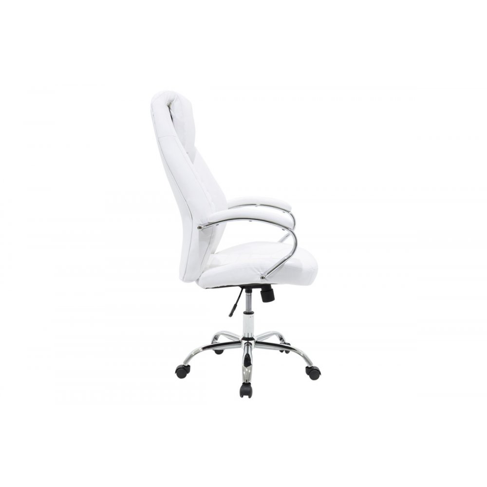 Πολυθρόνα διευθυντή "SONAR" από τεχνόδερμα σε χρώμα λευκό 61x57x120/128