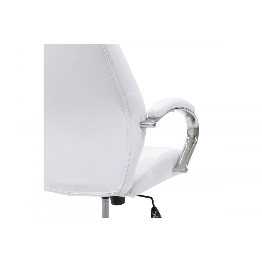 Πολυθρόνα διευθυντή "SONAR" από τεχνόδερμα σε χρώμα λευκό 61x57x120/128