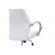 Πολυθρόνα διευθυντή "SONAR" από τεχνόδερμα σε χρώμα λευκό 61x57x120/128