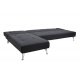 Γωνιακός καναπές-κρεβάτι "LUXURY" υφασμάτινος σε μαύρο χρώμα 258x156x84