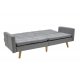 Καναπές-κρεβάτι "FLEXIBLE" από ύφασμα σε χρώμα γκρι ανοικτό 200x87x82