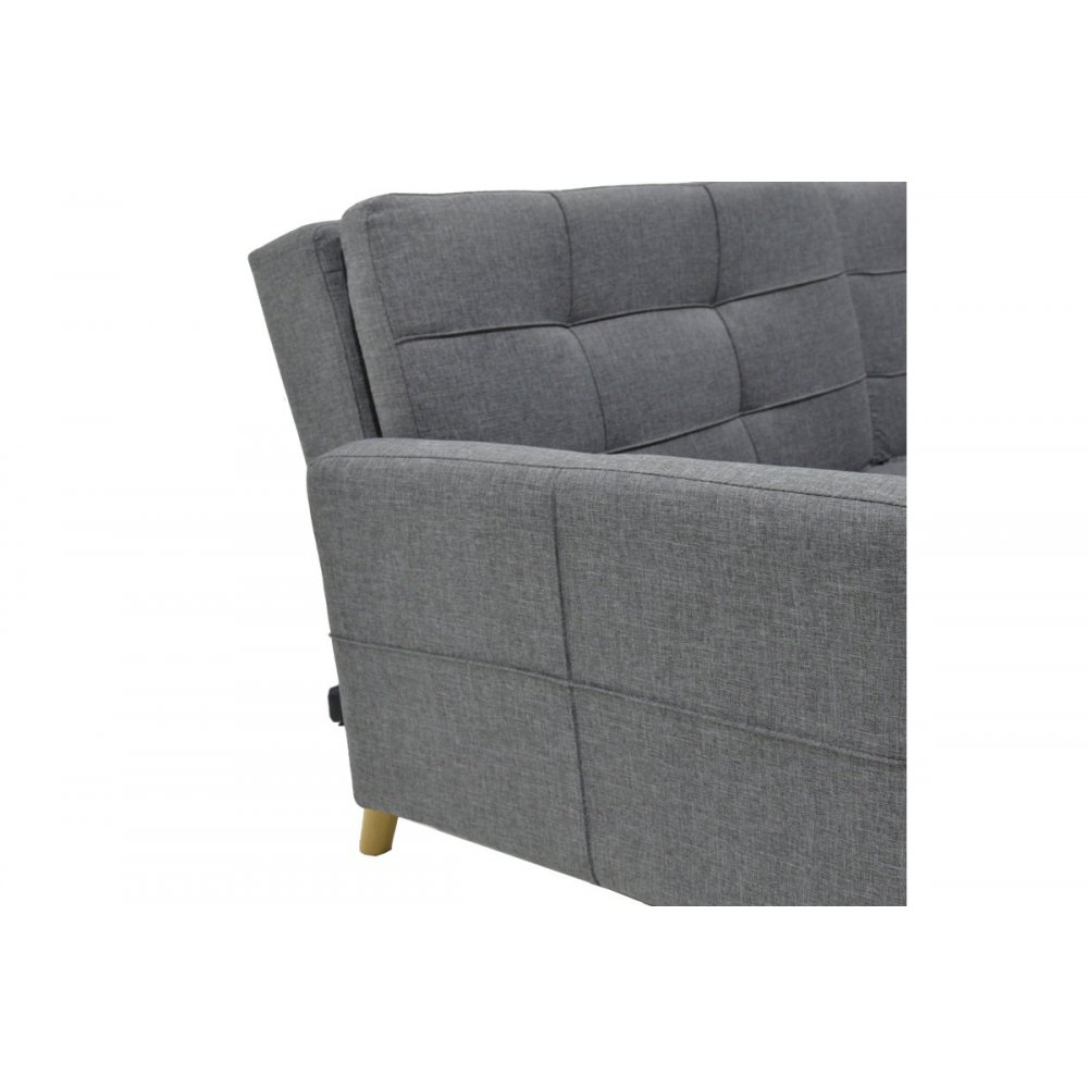 Καναπές-κρεβάτι "FLEXIBLE" από ύφασμα σε χρώμα γκρι ανοικτό 200x87x82