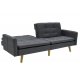 Καναπές-κρεβάτι "FLEXIBLE" από ύφασμα σε χρώμα γκρι σκούρο 200x87x82