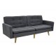 Καναπές-κρεβάτι "FLEXIBLE" από ύφασμα σε χρώμα γκρι σκούρο 200x87x82