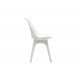Καρέκλα "GASTON" πολυπροπυλενίου με pu σε χρώμα λευκό 48x56x84