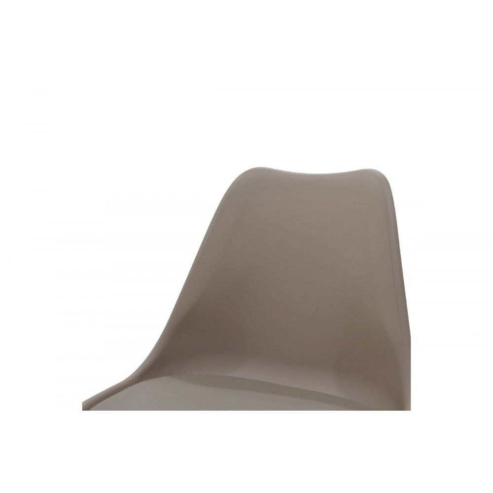 Καρέκλα "GASTON" pp-pu σε χρώμα μόκα 48x56x84