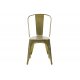 Καρέκλα "UTOPIA" μεταλλική σε χρώμα χρυσό μαύρο 50x44x84