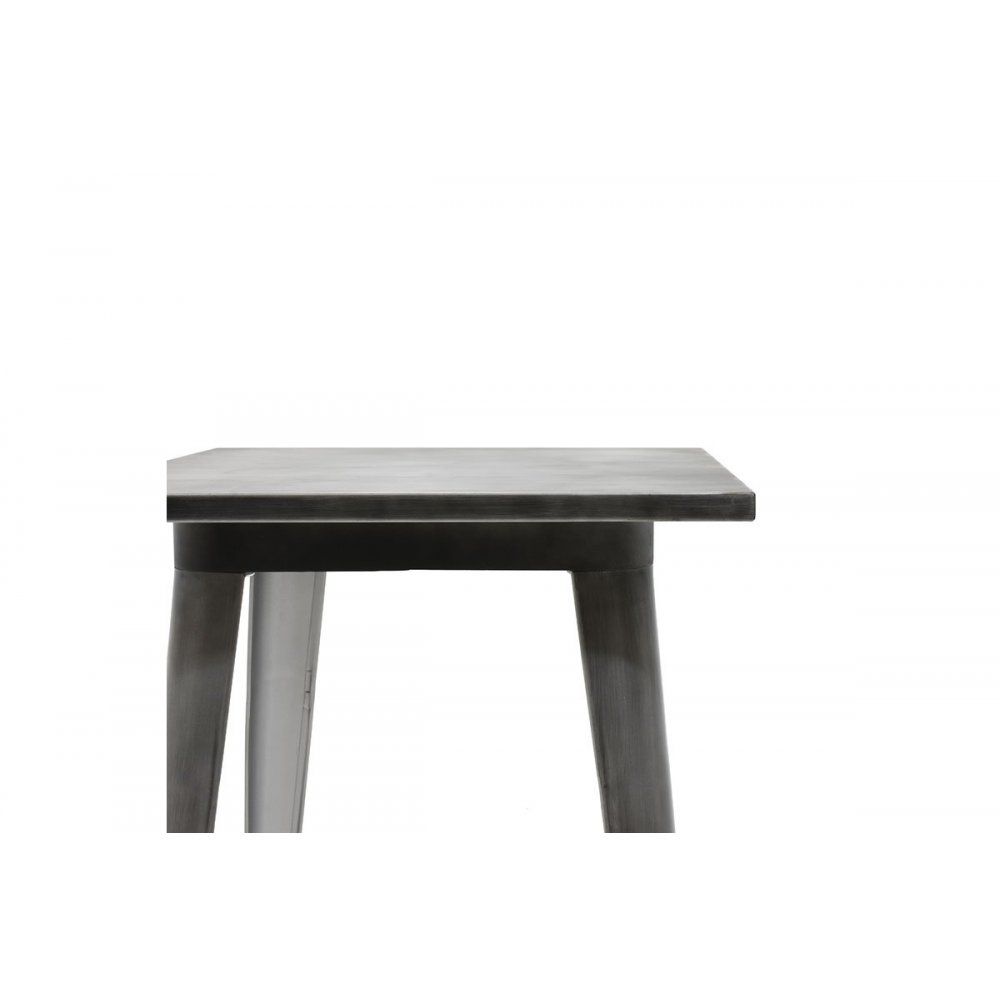 Τραπέζι μπαρ "UTOPIA" μεταλλικό σε χρώμα μαύρο ασημί 60x60x101