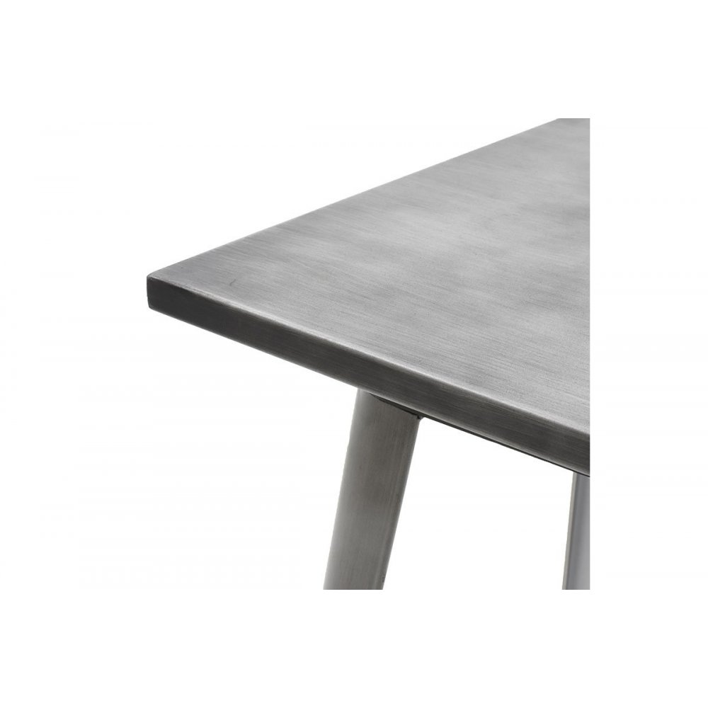 Τραπέζι μπαρ "UTOPIA" μεταλλικό σε χρώμα μαύρο ασημί 60x60x101