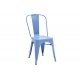 Καρέκλα "UTOPIA" μεταλλική σε χρώμα μπλε 48x45x87